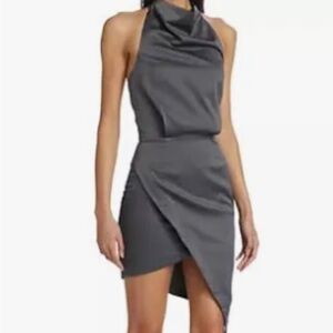 Elliatt Charcoal Camo Asymmetrical Dress